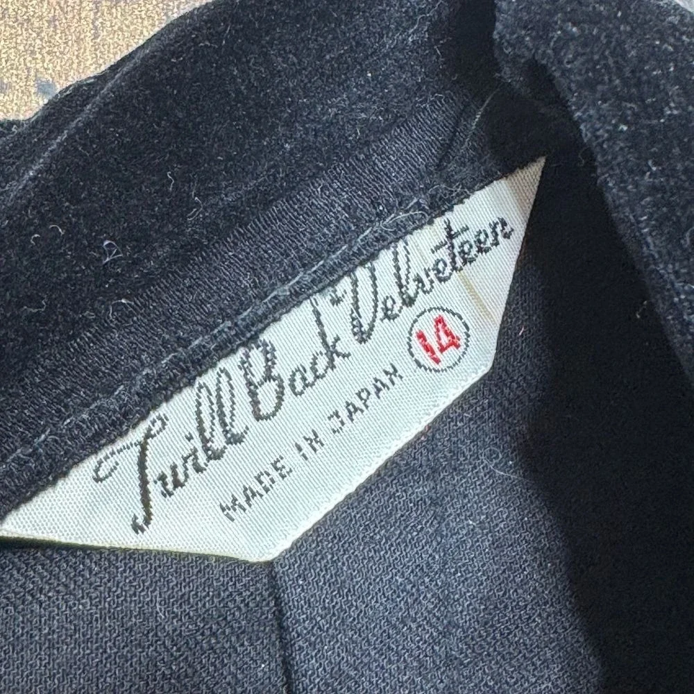 Twill back Velveteen Black Dress Pants Formal Classic‎ Kids Size 14